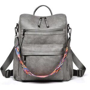 Womens Backpack Purse Leather Fashion Travel Backpack Purse